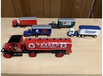 4- AHL Mack Trucks And 1-ertl Collectables Texaco Truck