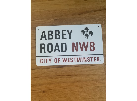 Steel And Enamel Abby Road Sign