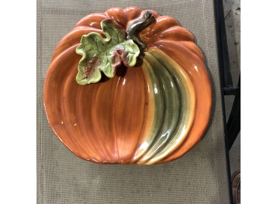 Ceramic Pumpkin Platter