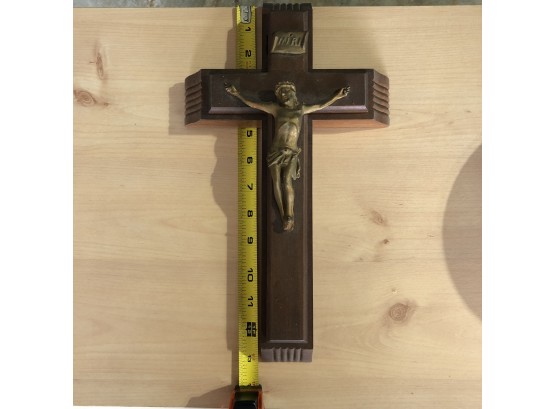 Bronze & Wood Crucifix