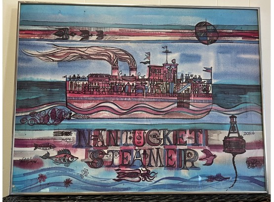Framed Nantucket Streamer Poster By Dong