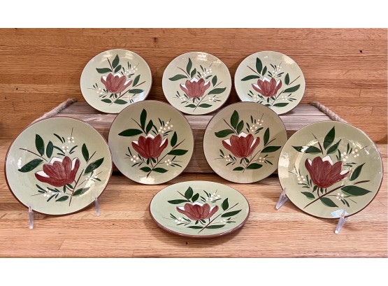 8- Stangl Pottery Magnolia Dessert Plates