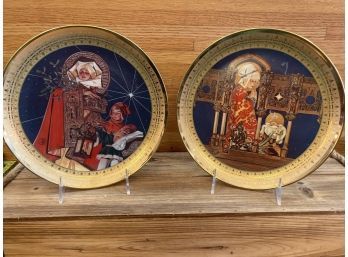 Royal Cornwall 'Most Precious Gift' And Silent Night Collectors Plate By J.C. Leyendecker