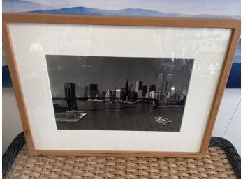 Silver Print Photograph Of The NY Skyline With The Twin Towers