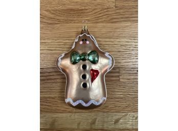 Handblown Gingerbread Ornament Made In Columbia