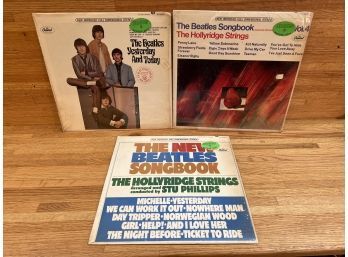 3- Beatles Records : Yesterday And Today, The Beatles Song Book, & The New Beatles Songbook