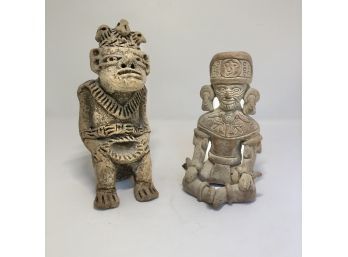 Aztec Or Mayan Statues
