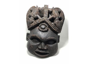 Extra Large West African Carved Multi Dimensional Wooden Mask