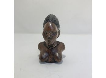 Small African Wooden Female  Bust 2