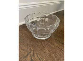 Vintage Scalloped Lead Crystal Bowl