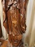 Incredible Life Sized Carved From Mahogany Statue Of  Quan-Yin.