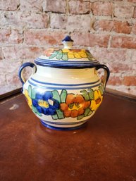Beautiful Mexican Pottery Bowl With Lid