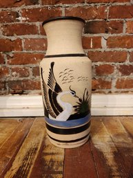 Signed Mexico Vintage Pottery Vase
