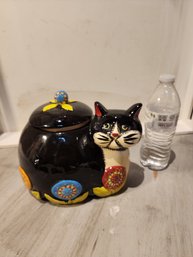 Cat Cookie Jar Or Biscuit Jar.  Perfect For Pet Treats