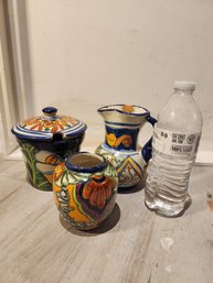 Lot Of 3 Mexican Pottery Pieces