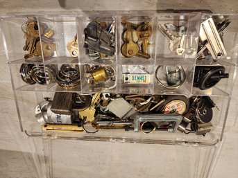 2 Bins Filled With Keys And Locks