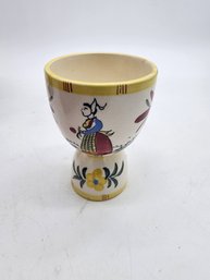 ANTIQUE HAND PAINTED EGG CUP DANISH