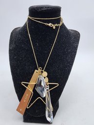 HANDMADE FASHION CRYSTAL LONG CHAIN NECKLACE   WILL SHIP