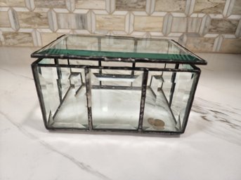 Beautiful Antique Leaded Glass Box