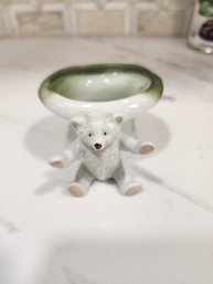Sm Porcelain Bear And Pot