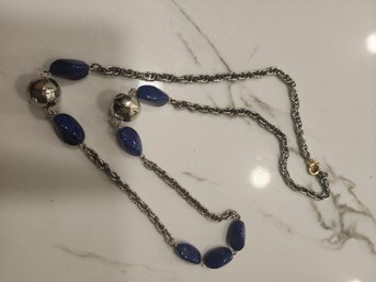 13 Silver And Bluestone Necklace
