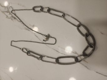 25 Aeo Chain Loop Silvertone Necklace