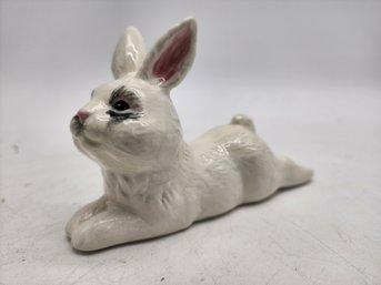 Hand Painted Lounging Easter Bunny