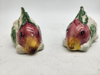 Made In Italy Hand Painted Salt And Pepper Bunny Set