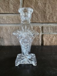 Cut Crystal Candle Holder