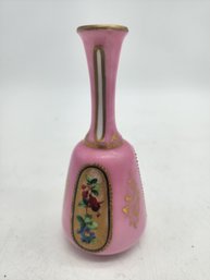 Small Pink Hand Painted Bud Vase