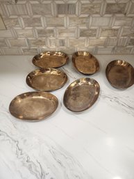 Awesome Set Of 6 Brass Dishes
