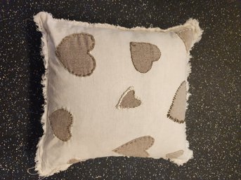 DOWN FILLED  HEART PILLOW LIKE NEW