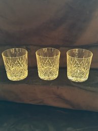 Galway Crystal Glasses  Group Of 3