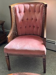 Pink Velveteen Side Chair