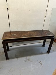Chinese Sofa Table With Glass Top