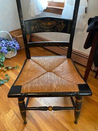 Black Chair With Hand Painting