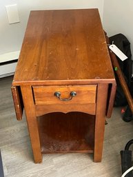 Small Drop Leaf Side Table With Draw