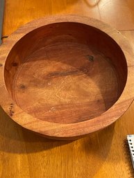 Big Wood Carved Bowl