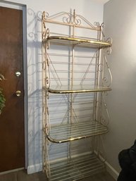 Bakers Rack With Glass Shelfs