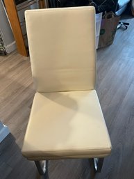 White Leather Type Retro Chair