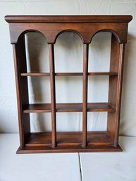 Unique Solid Wood Cathedral Plate Shelf