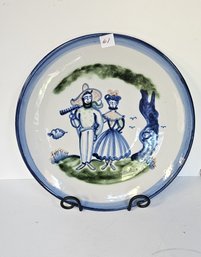 M.A. Hadley Hand Crafted Platter 'farmer & His Wife'
