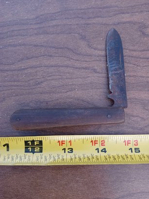 Used Wooden Handle Pocket Knife