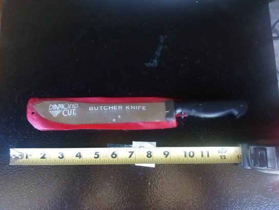 Diamond Cut Butcher Knife