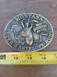NRA Montana Deer And Antelope Hunt Belt Buckle
