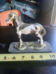 Pinto Horse Figurine