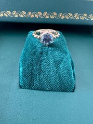 GORGEOUS GUCCI Gold And Topaz Ring Size 11