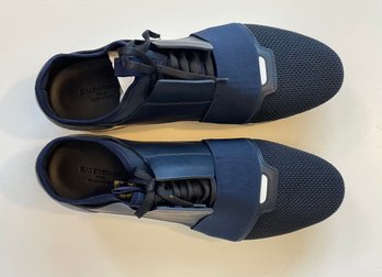 New Authentic BALENCIAGA Blue/Black Sneakers Size 10
