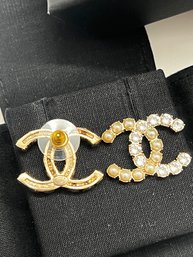 RARE Chanel Logo CC Earrings