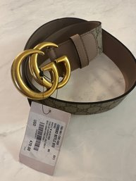 NEW GUCCI GG Belt With Double G Buckle
